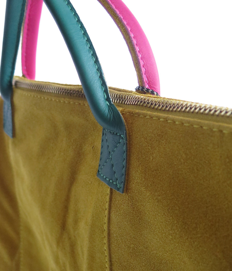 Yellow Suede Leather Bag