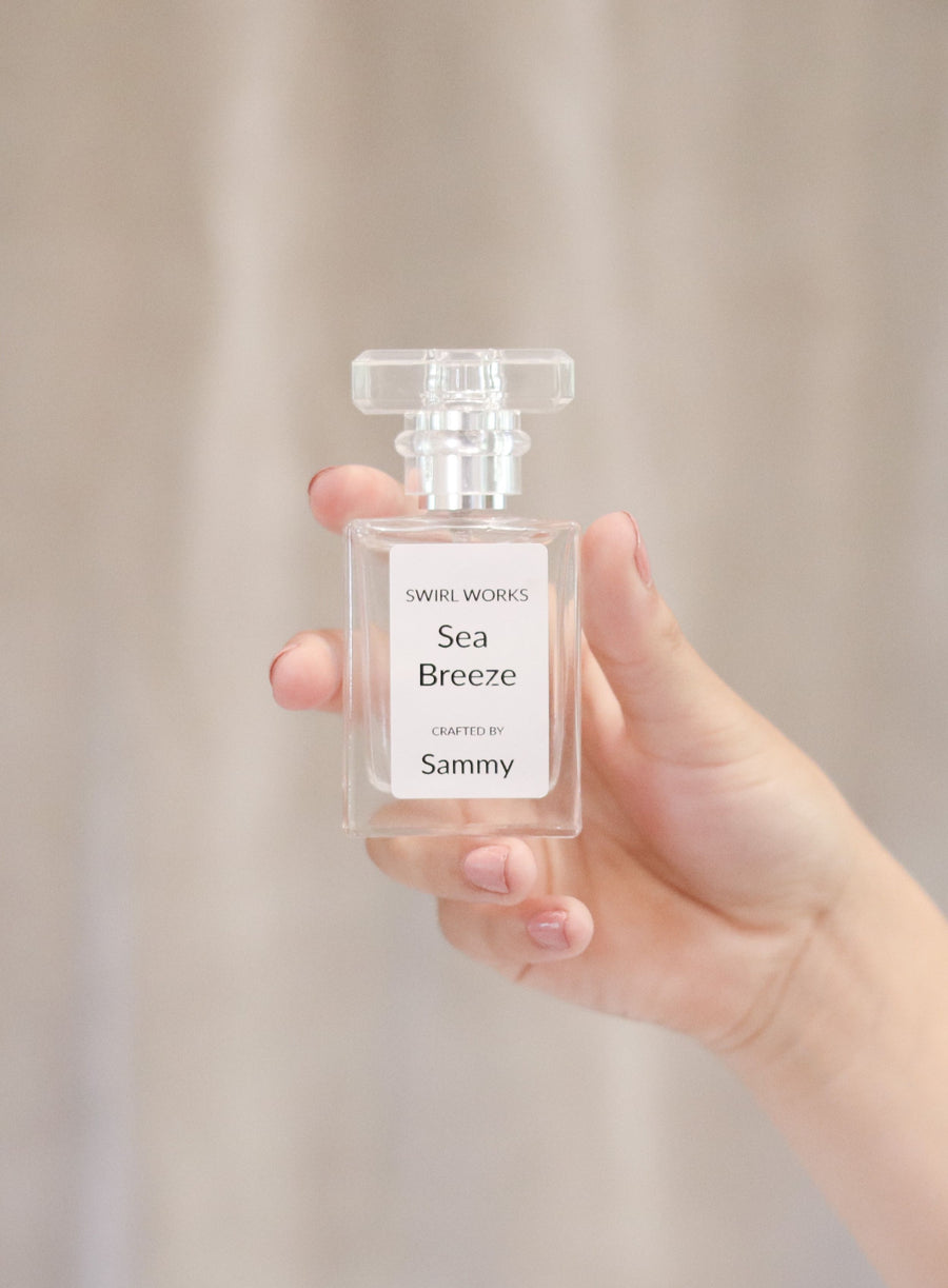 clear perfume bottle