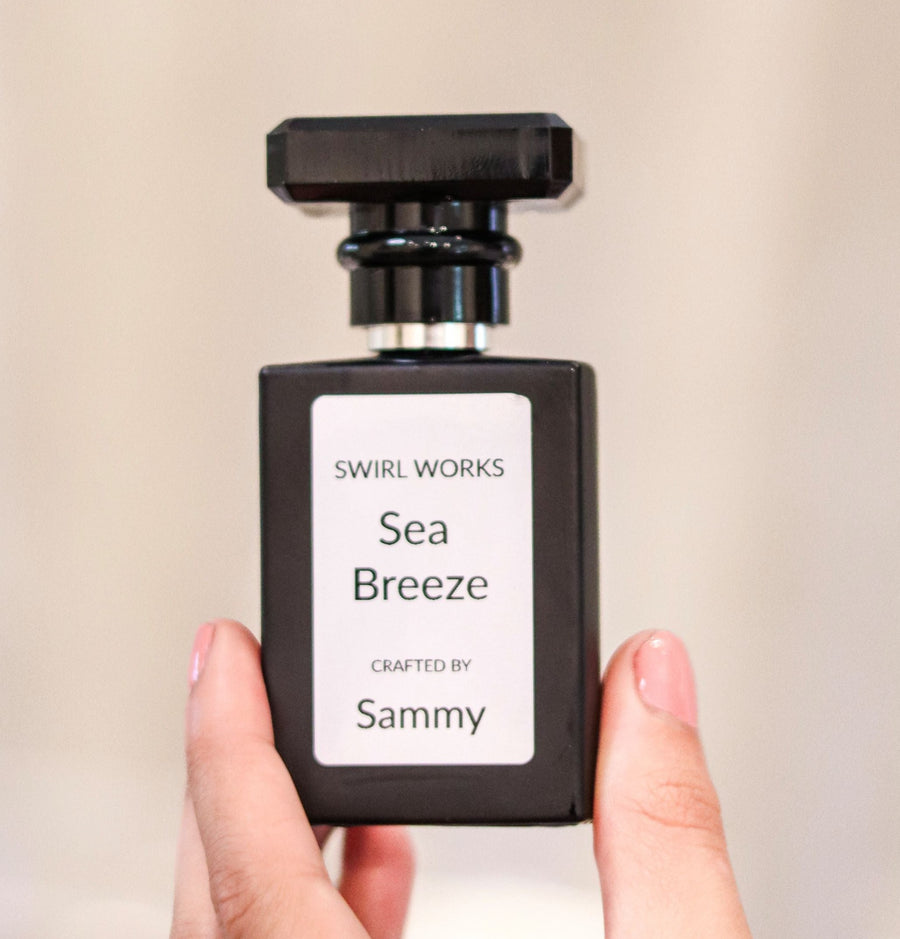 black perfume bottle