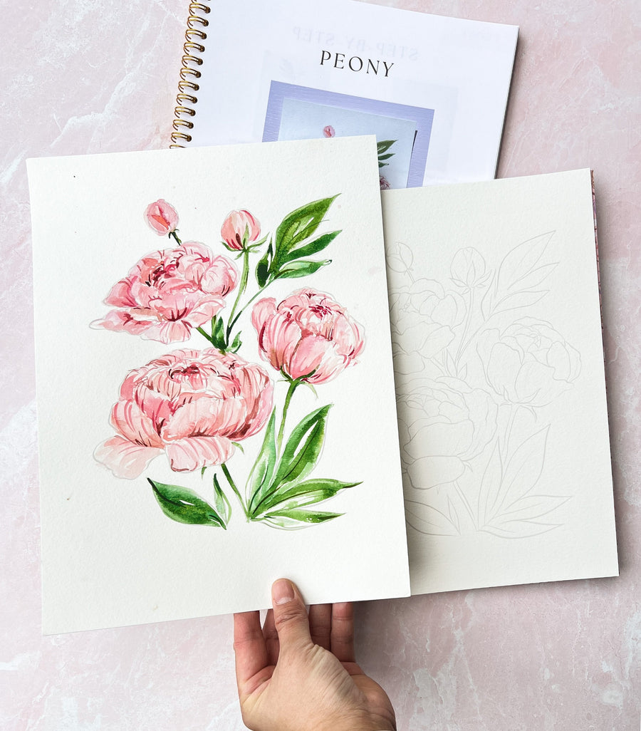 Saturday Floral Series: Iris & Peony Watercolor on June 8th, 2024, 11:30am - 1pm