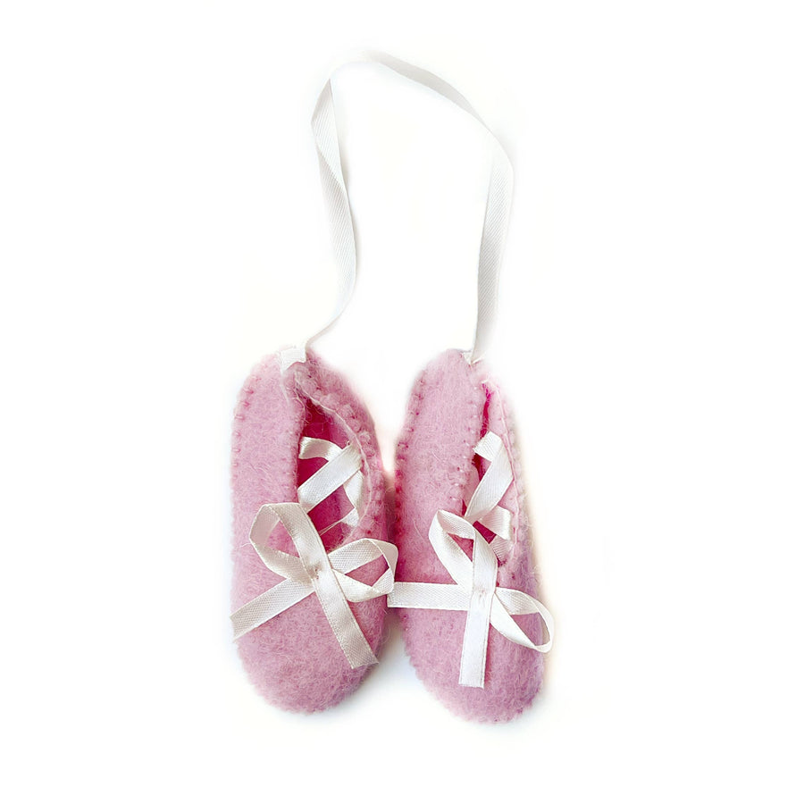 Handmade Ballet Slippers Felt Wool Ornament