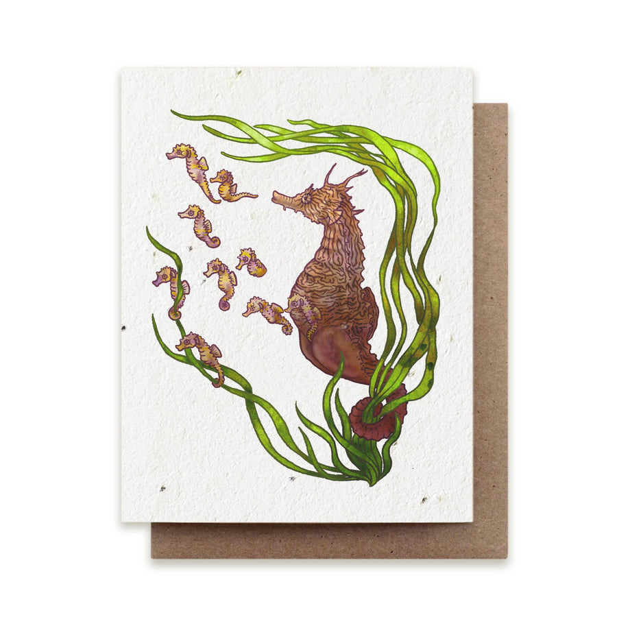 Seahorse Father Plantable Herb Card