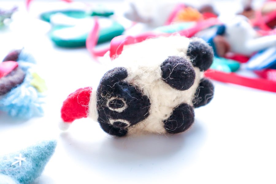 Handmade Felt Christmas Black Sheep Ornament