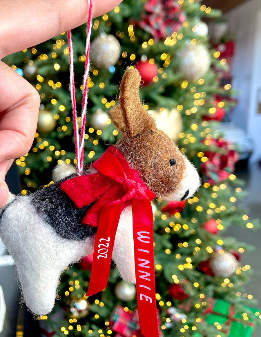 Handmade Taco Man Felt Wool Ornament