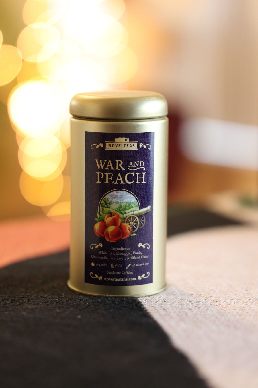 War and Peach - Punny Loose Tea Tin for Book Lovers