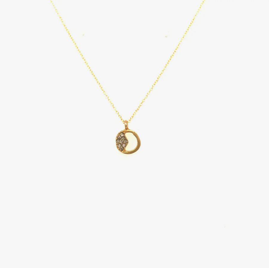 Mini Apple Necklace in Gold Finish