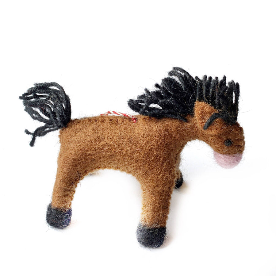 Handmade Horse Felt Wool Ornament
