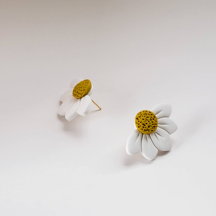 Daisy Statement Studs | Polymer Clay Earrings