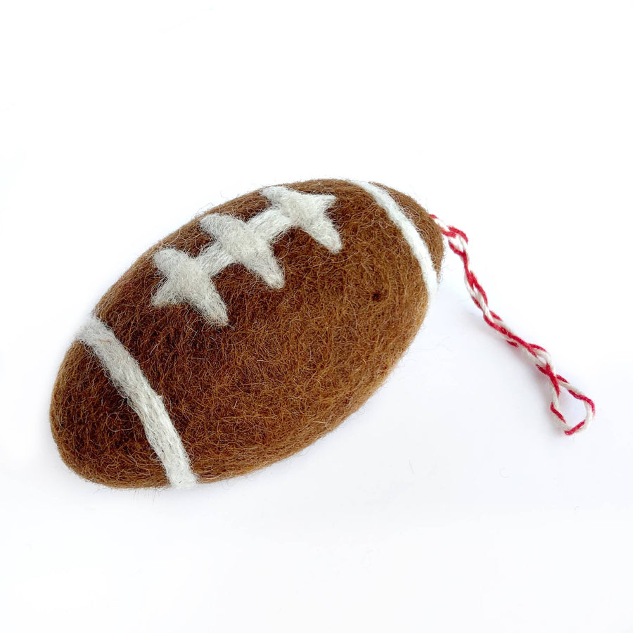 Handmade Football Felt Wool Ornament