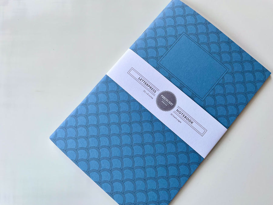 Seigaiha Blue Large Notebook