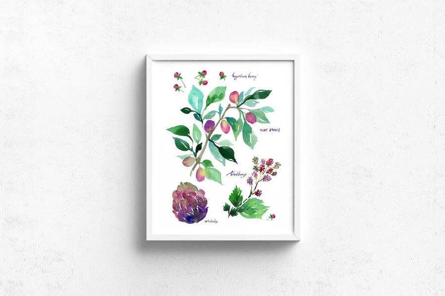 Botanical Rainbow - Purple 8x10" (Unframed)