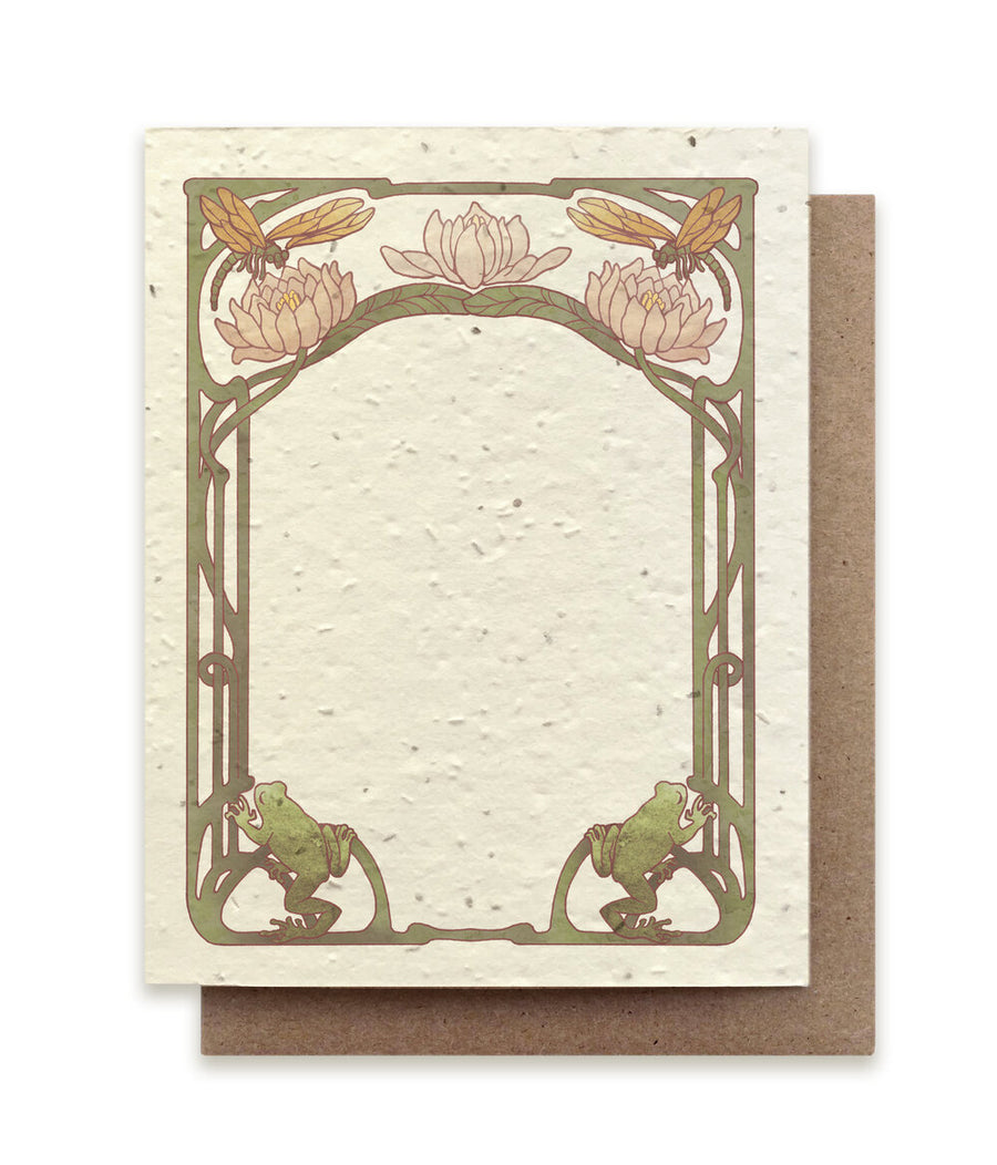 Pondside Flat Note Card Set - Plantable Wildflower Paper